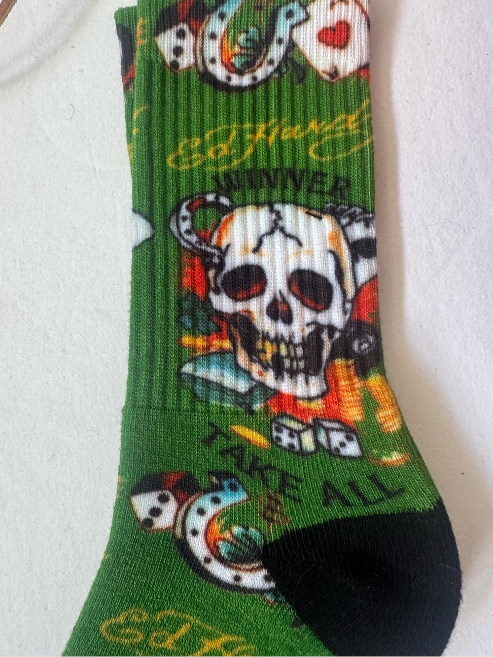 Ex Hardy WINNER TAKE ALL poker socks NEW